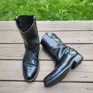 Black Leather Men's Boots